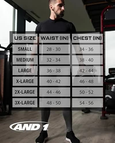 AND1 Mens Boxer Briefs - 6 Pack Platinum Performance with Fly Pouch 6" Inseam X-Large Black thumbnail 2