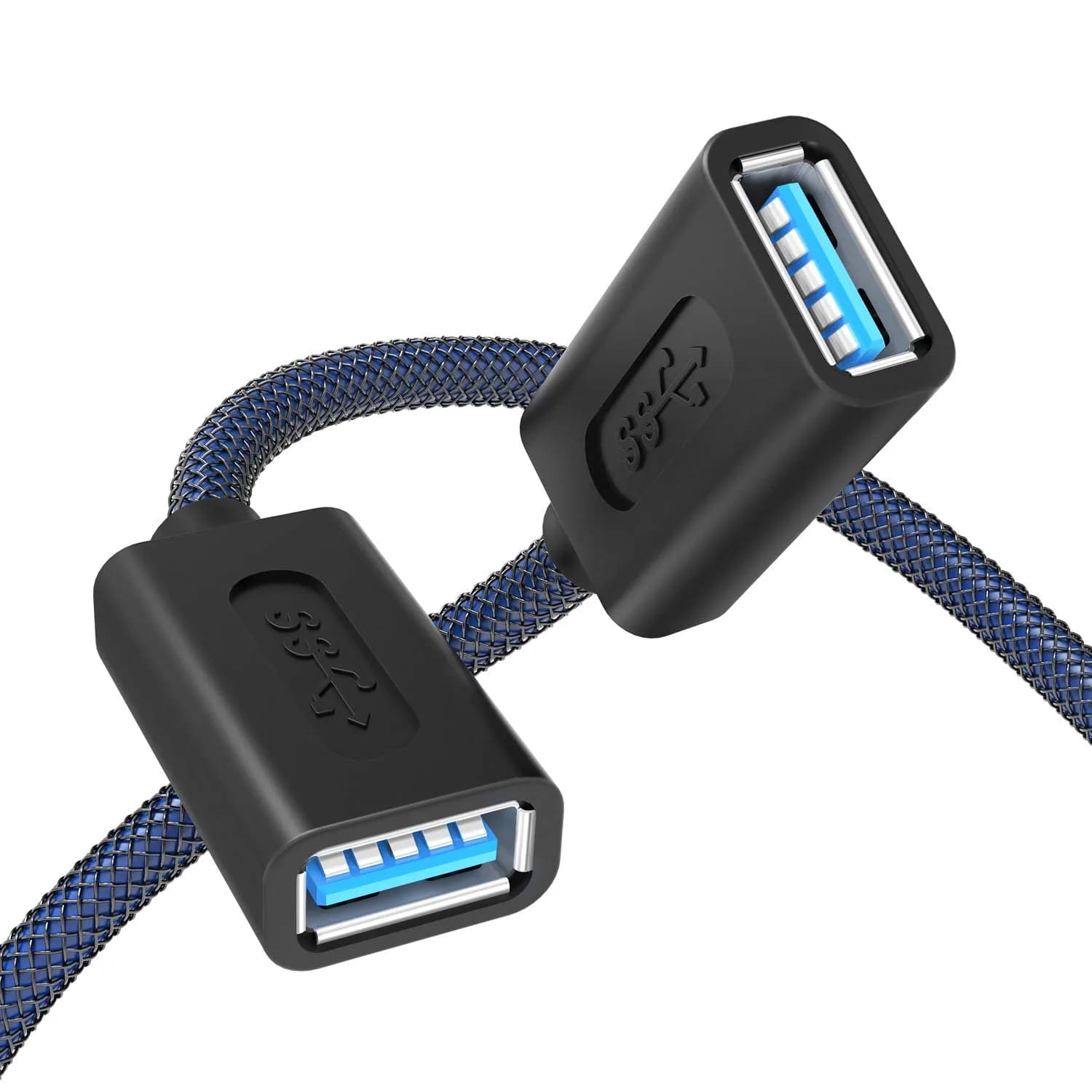 ANDTOBO USB 3.0 Female to Female Extension Cable 3.3Ft Navy | SuperSpeed Data Transfer