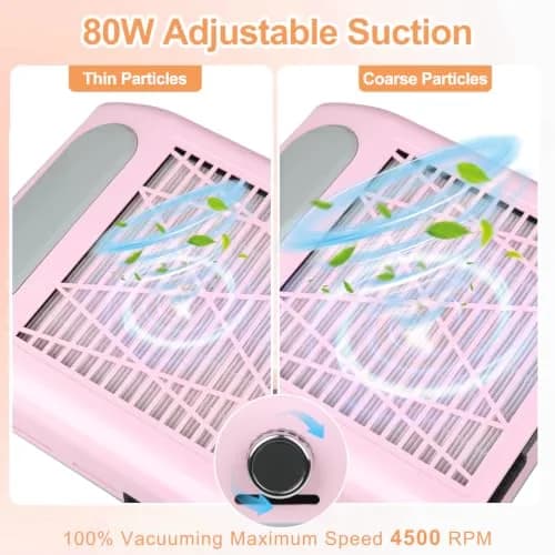 CoFashion Nail Dust Collector for Acrylic Nails 80W Adjustable Vacuum Machine | Powerful Dust Extraction for Manicure thumbnail 7