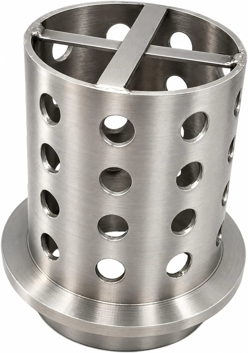 Rosenthal Collection Perforated Stainless Steel Casting Flask 7.6cm x 10.2cm | Precision Vacuum Jewelry Casting Tool - main product image