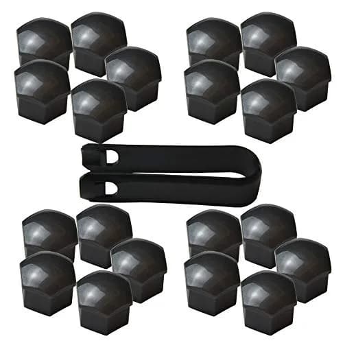 FiveEyes 17mm Wheel Lug Nut Covers Bolt Caps for Audi BMW Mercedes with Removal Tool, 20PCS Gray | Protects Bolt Heads thumbnail 1