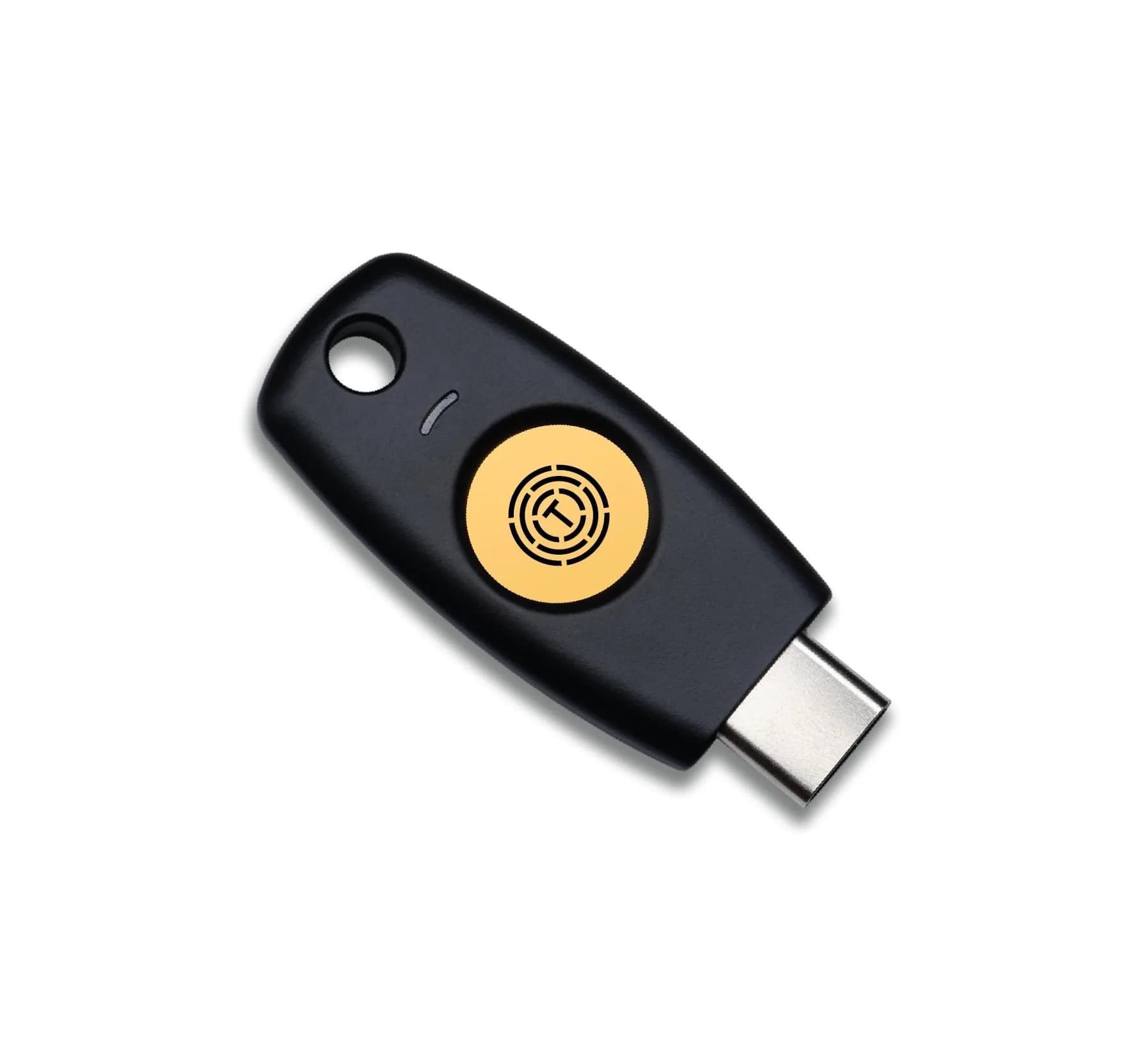 Trustkey T120 FIDO2 U2F Security Key USB-C Type, PIN+Touch Authentication | 2.9g Lightweight — Black