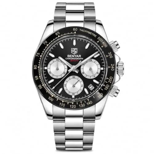 BENYAR Men's Watch Quartz Movement Wrist Watch 4.0cm Dial Diameter | Waterproof & Scratch Resistant thumbnail 1
