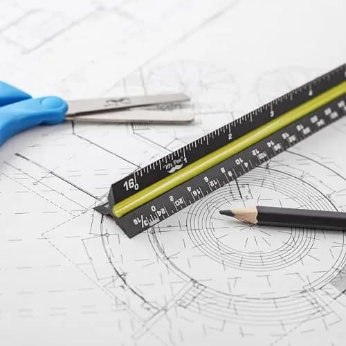 Mr. Pen Architectural Scale Ruler 12 inch (30 cm) Black | Precision Drafting Tool for Architects thumbnail 6