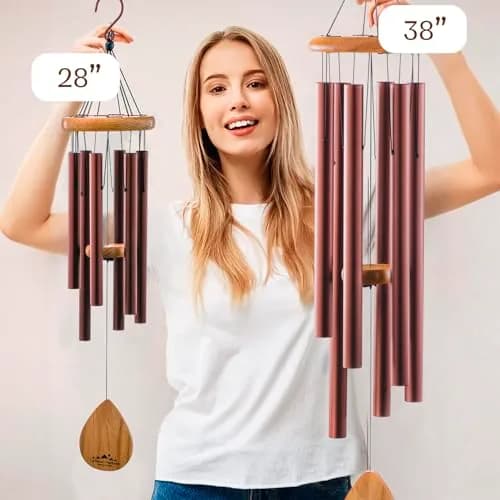 UpBlend Outdoors Havasu 38" Copper Aluminum Wind Chime | E Major Pentatonic Deep Tone thumbnail 4
