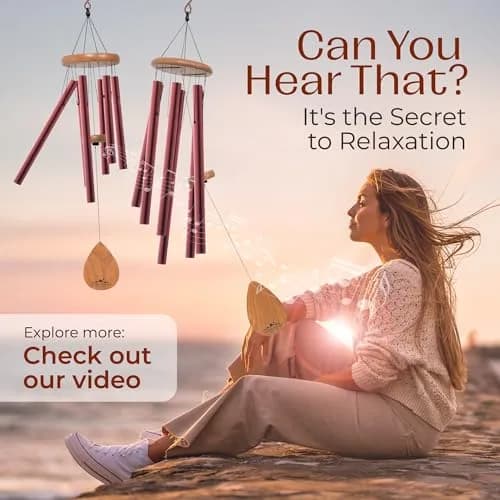 UpBlend Outdoors Havasu 38" Copper Aluminum Wind Chime | E Major Pentatonic Deep Tone thumbnail 1