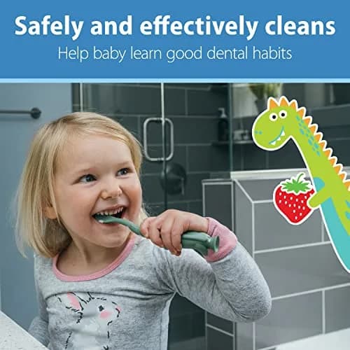 Dr. Brown's Fluoride-Free Baby Toothpaste, Strawberry | Infant & Toddler Oral Care, 1.4oz/40g, 0-3Y thumbnail 5