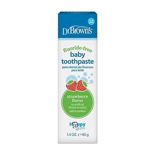 Dr. Brown's Fluoride-Free Baby Toothpaste, Strawberry | Infant & Toddler Oral Care, 1.4oz/40g, 0-3Y thumbnail 2