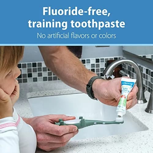 Dr. Brown's Fluoride-Free Baby Toothpaste, Strawberry | Infant & Toddler Oral Care, 1.4oz/40g, 0-3Y thumbnail 3