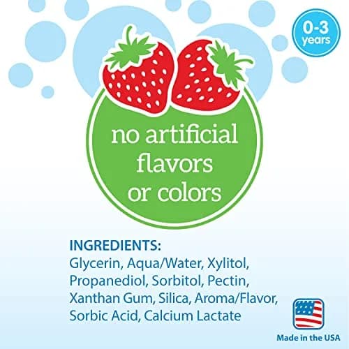 Dr. Brown's Fluoride-Free Baby Toothpaste, Strawberry | Infant & Toddler Oral Care, 1.4oz/40g, 0-3Y thumbnail 4