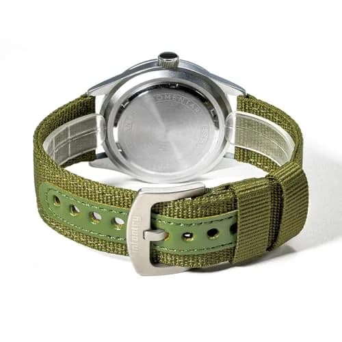 Infantry Mens Military Field Watch 40mm (1.57in) | Green Nylon Band, Easy Read Large Face, Japanese Quartz thumbnail 7