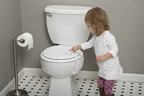 Safety 1st Outsmart Toilet Lock, Two Pack, White | Child-Safe Toilet Lock with Decoy Button thumbnail 4