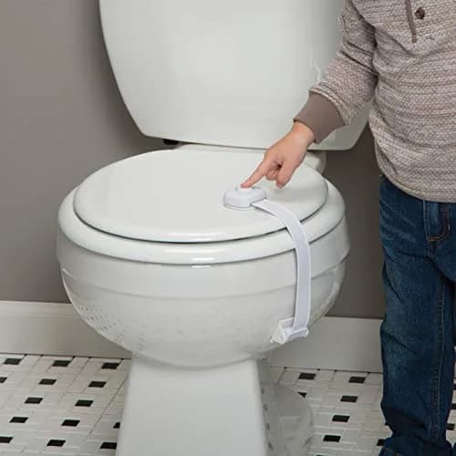 Safety 1st Outsmart Toilet Lock, Two Pack, White | Child-Safe Toilet Lock with Decoy Button thumbnail 6