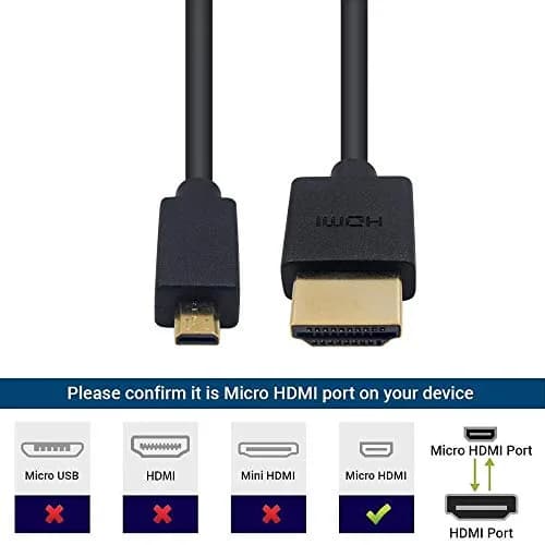 Duttek Micro HDMI to HDMI Coiled Cable 1.2m (4ft) | 4K@60Hz Ultra-Slim Adapter for Cameras, Raspberry Pi, GoPro thumbnail 2