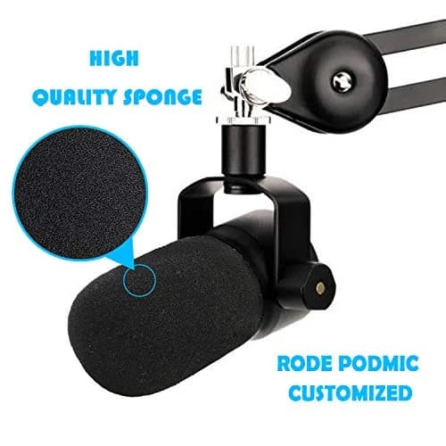 YOUSHARES PodMic Pop Filter Foam Cover | Mic Windscreen for Rode PodMic, Black thumbnail 3