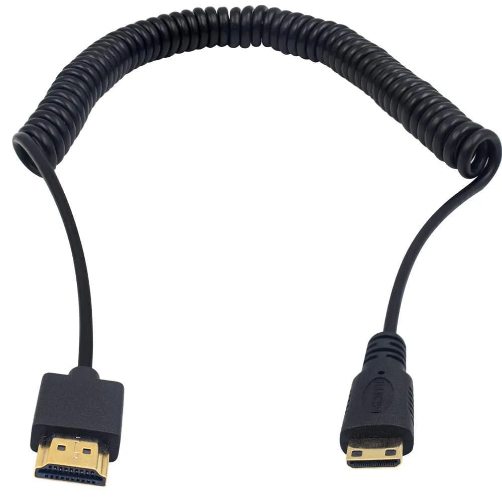 Duttek Ultra Thin 4K Mini HDMI to HDMI Cable 1.8m (6ft) Coiled | Supports 4K@60Hz, 1080p, 3D — 2.5M/8 FT