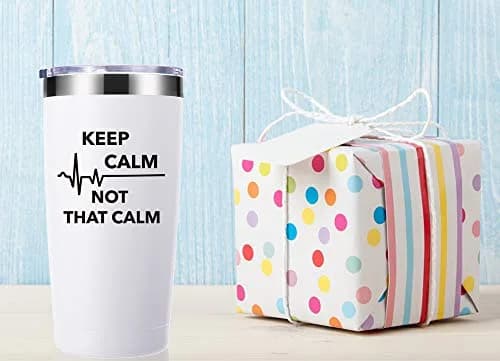 momocici Keep Calm Not That Calm 20 oz Travel Mug | Appreciation Gift for Doctor & Nurse thumbnail 3