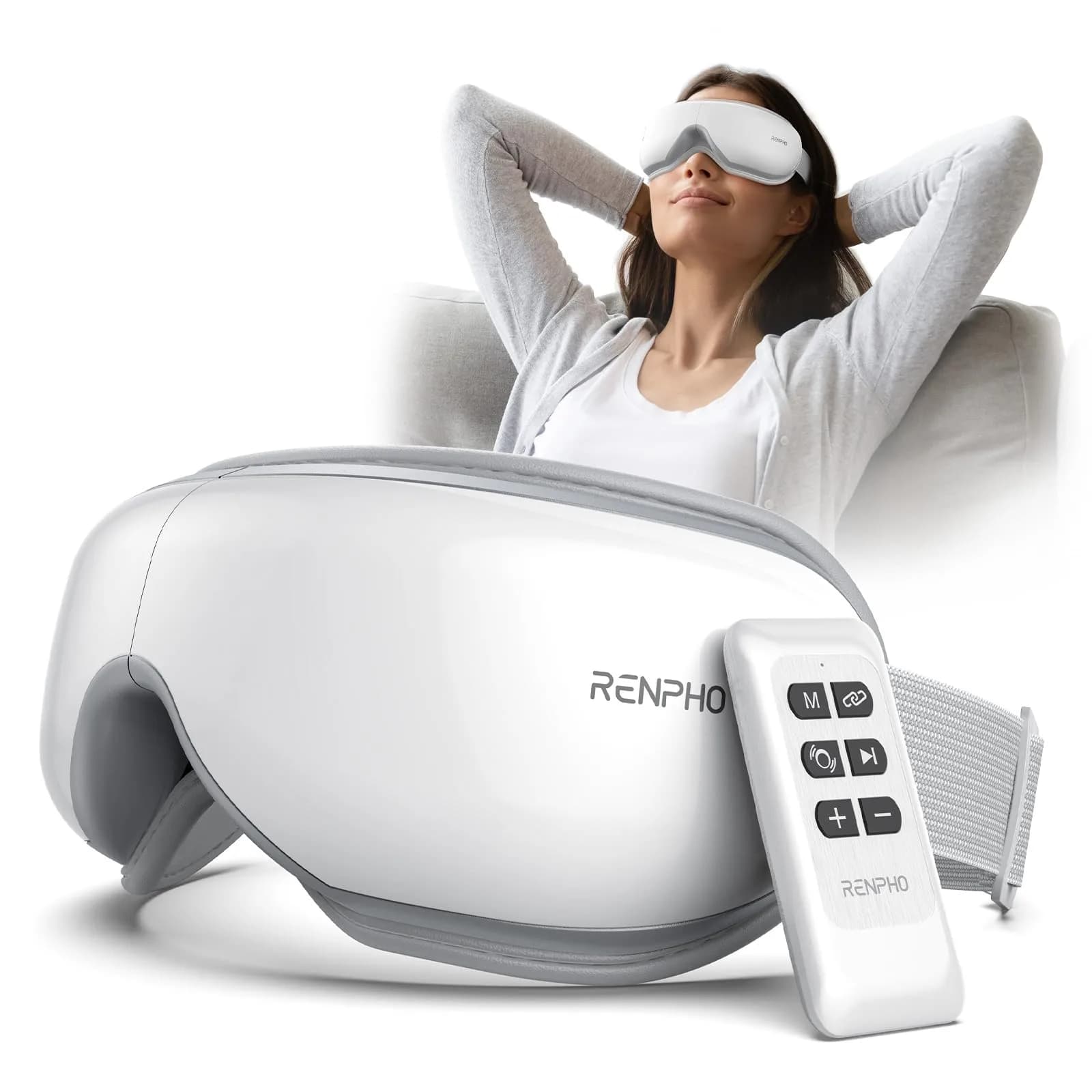 RENPHO Eyeris 1 Eye Massager with Heat | Sleep Mask with Remote Control for Relaxation - main product image
