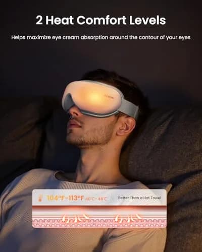 RENPHO Eyeris 1 Eye Massager with Heat | Sleep Mask with Remote Control for Relaxation thumbnail 2