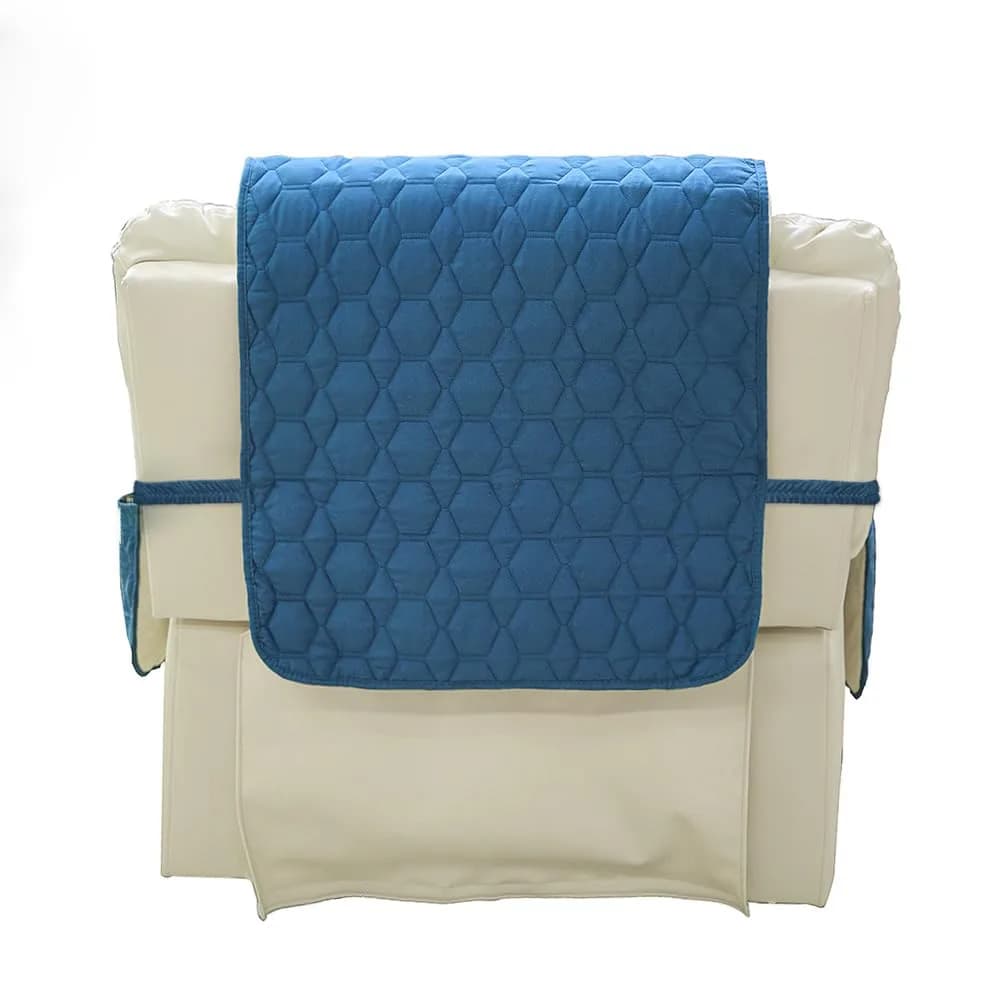 RBSC Home Recliner Chair Cover 30 Inches Peacock Blue Waterproof | Washable Furniture Protector thumbnail 7