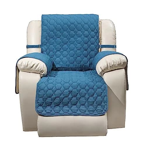 RBSC Home Recliner Chair Cover 30 Inches Peacock Blue Waterproof | Washable Furniture Protector thumbnail 10