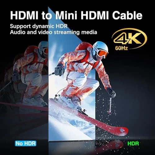 Duttek Ultra Thin 4K Mini HDMI to HDMI Cable 1.8m (6ft) Coiled | Supports 4K@60Hz, 1080p, 3D thumbnail 5