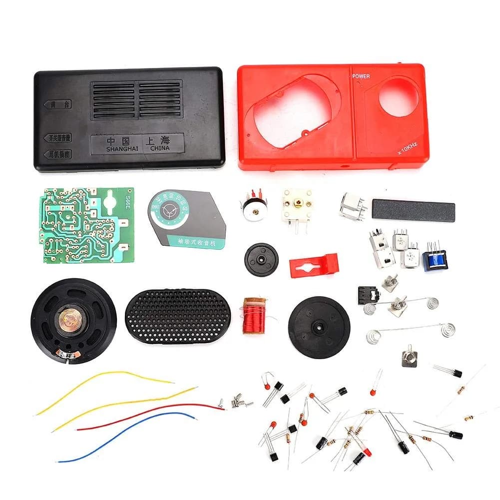 S erounder 3V Radio DIY Kit | Classic 6-Tube Shortwave Circuit with Headphone Jack