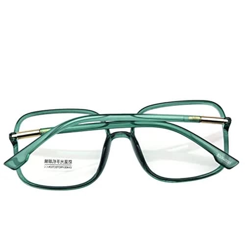 Shiratori Blue Light Blocking Glasses Oversized Nerd Frame | UV400 Anti Blue Ray for Women thumbnail 3