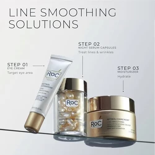 RoC Retinol Correxion Line Smoothing Night Serum Capsules 10 Count | Fragrance-Free Anti-Aging Treatment for Wrinkles thumbnail 9