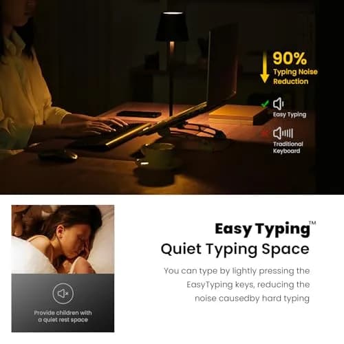 cimetech Wireless Keyboard and Mouse Combo Grey Black | Quiet Scissor-Switch Keys & 2.4GHz Plug-and-Play thumbnail 6