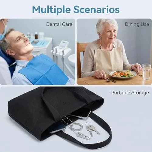 NARAMAX Silver 3 pcs Body Strap | Adjustable Reusable Bib Clips for Adults & Seniors thumbnail 8