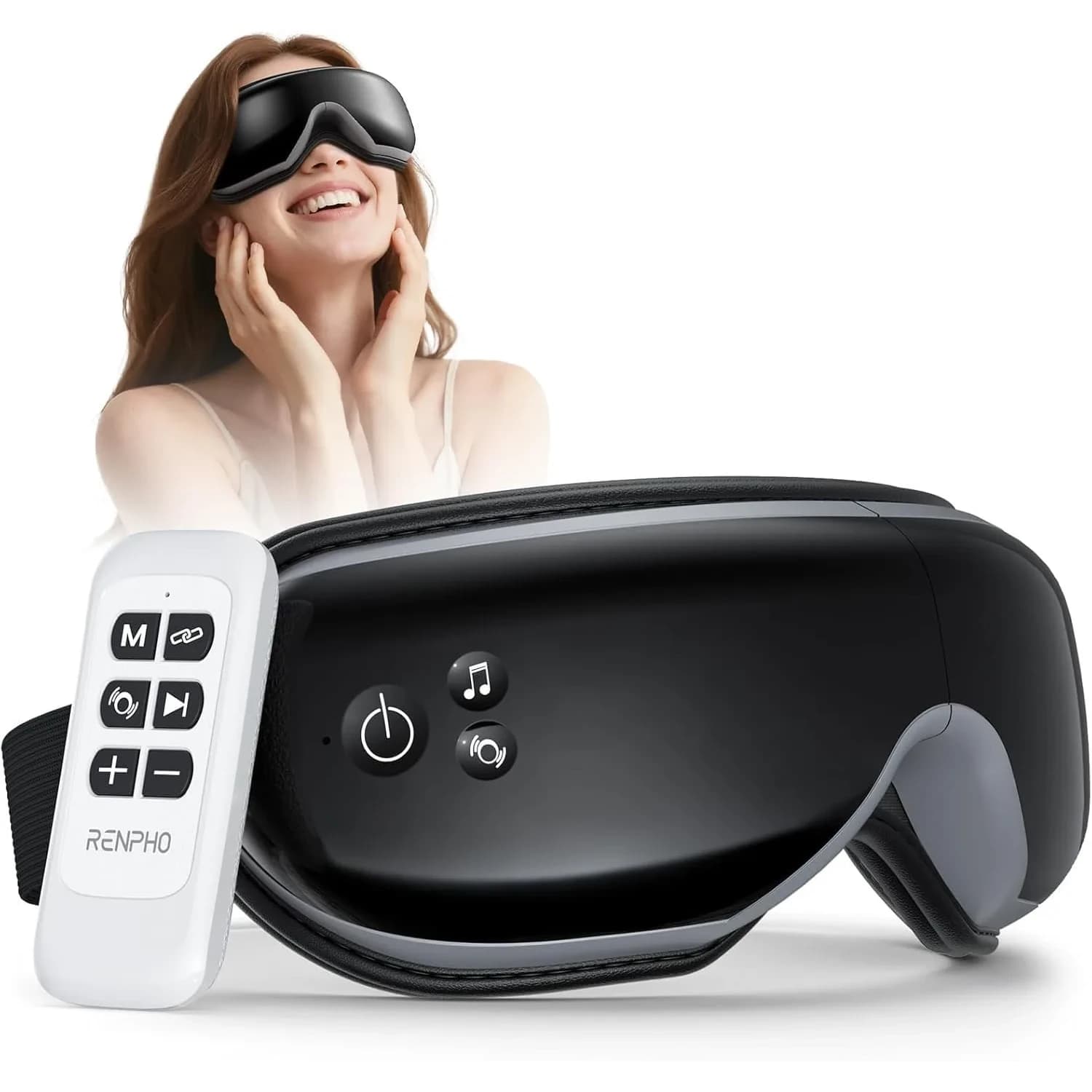 RENPHO Eyeris 1 Eye Massager with Heat & Remote Control | 104-113℉ (40-45℃) Heated Massage - main product image