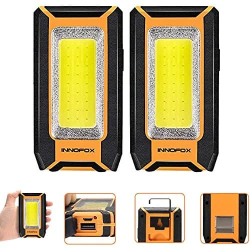 innofox 2-Pack LED Rechargeable Magnetic Work Light 1500 Lumens | Versatile & Durable, 3 Modes, USB Power Bank, Drop-Tested thumbnail 1