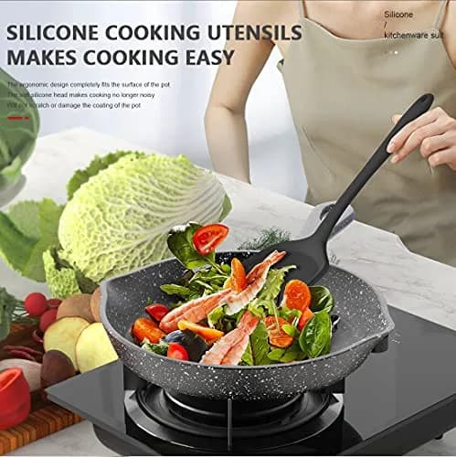 AOTHOD Silicone Cooking Utensils Set - Heat Resistant 446°F | BPA Free Kitchen Gadgets thumbnail 7