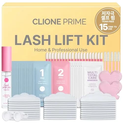 CLIONE PRIME Lash Lift Kit - Korean Cosmetic Product for Eyebrow Lamination & Eyelash Perming | 97 Piece Set thumbnail 1
