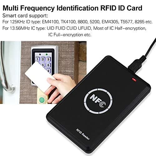 LEXI RFID NFC Duplicator NS106 with 5 T5577 & 5 UID Key Cards | USB Interface, 125KHz/13.56MHz Dual Frequency Copier thumbnail 3