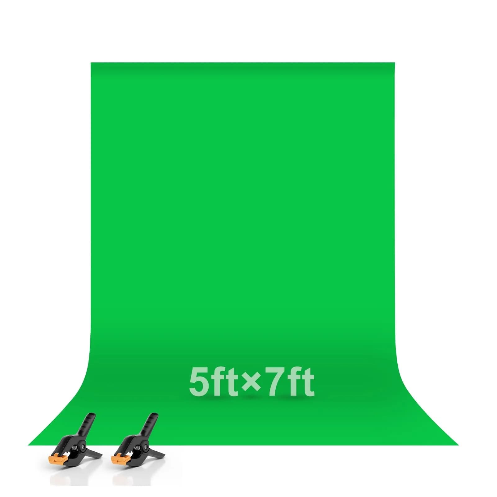 EMART 6x9 Ft Green Screen Backdrop, Photography Greenscreen Background | Seamless Cotton for Chroma Key — 5 x 7 Ft