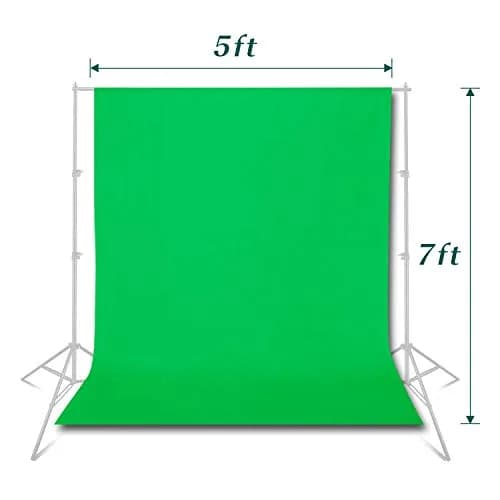 EMART 5x7Ft Green Screen Backdrop Polyester Wrinkle-Resistant for Photography & Streaming thumbnail 5