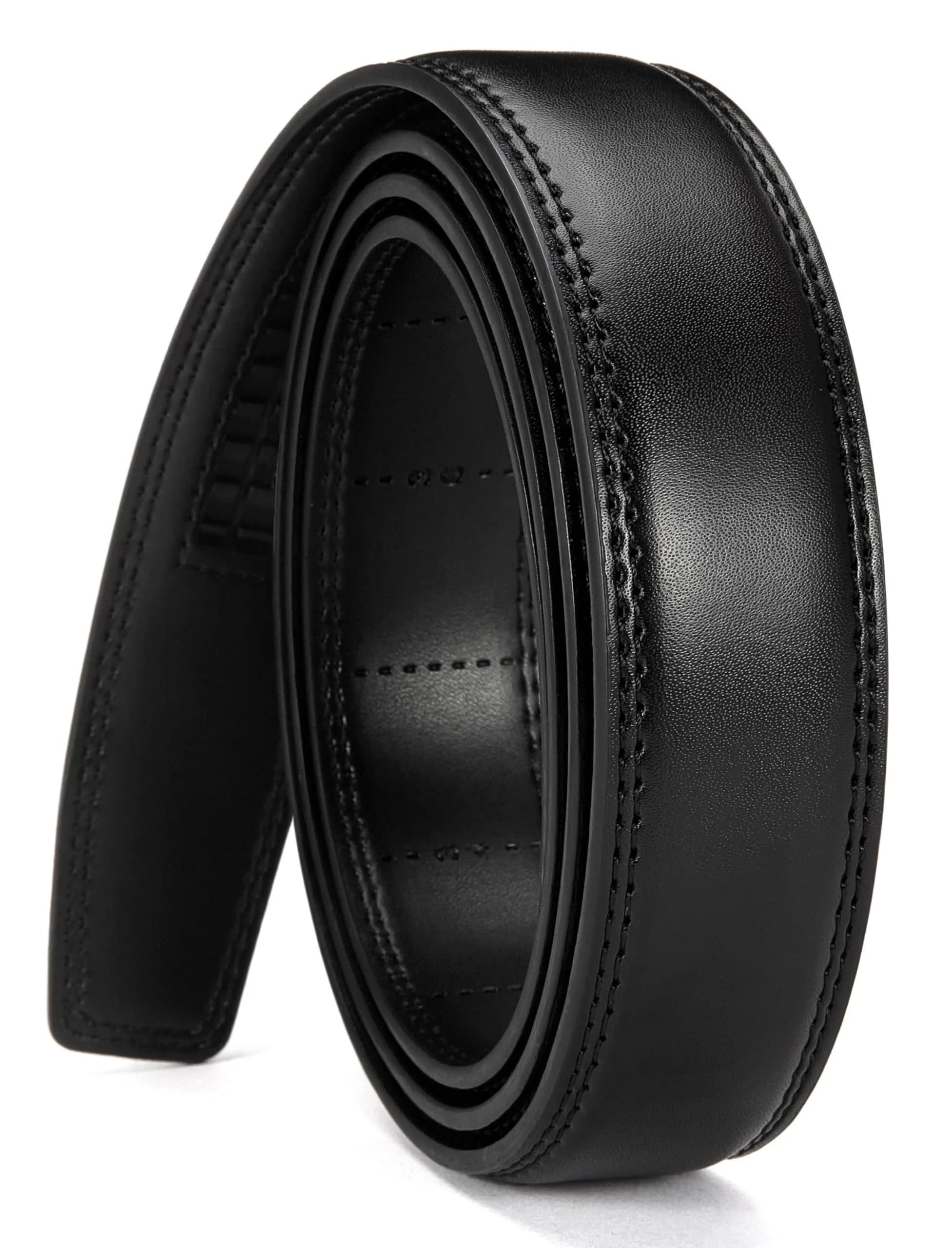 CHAOREN Ratchet Belt Replacement Strap 1 1/4" (32mm) Gun Black | Adjustable Genuine Leather Belt for Men — Gun Black