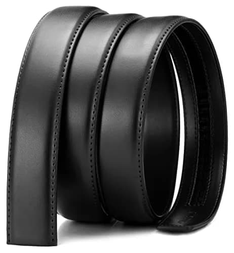 CHAOREN Ratchet Belt Replacement Strap 1 1/4" (32mm) Gun Black | Adjustable Genuine Leather Belt for Men thumbnail 2