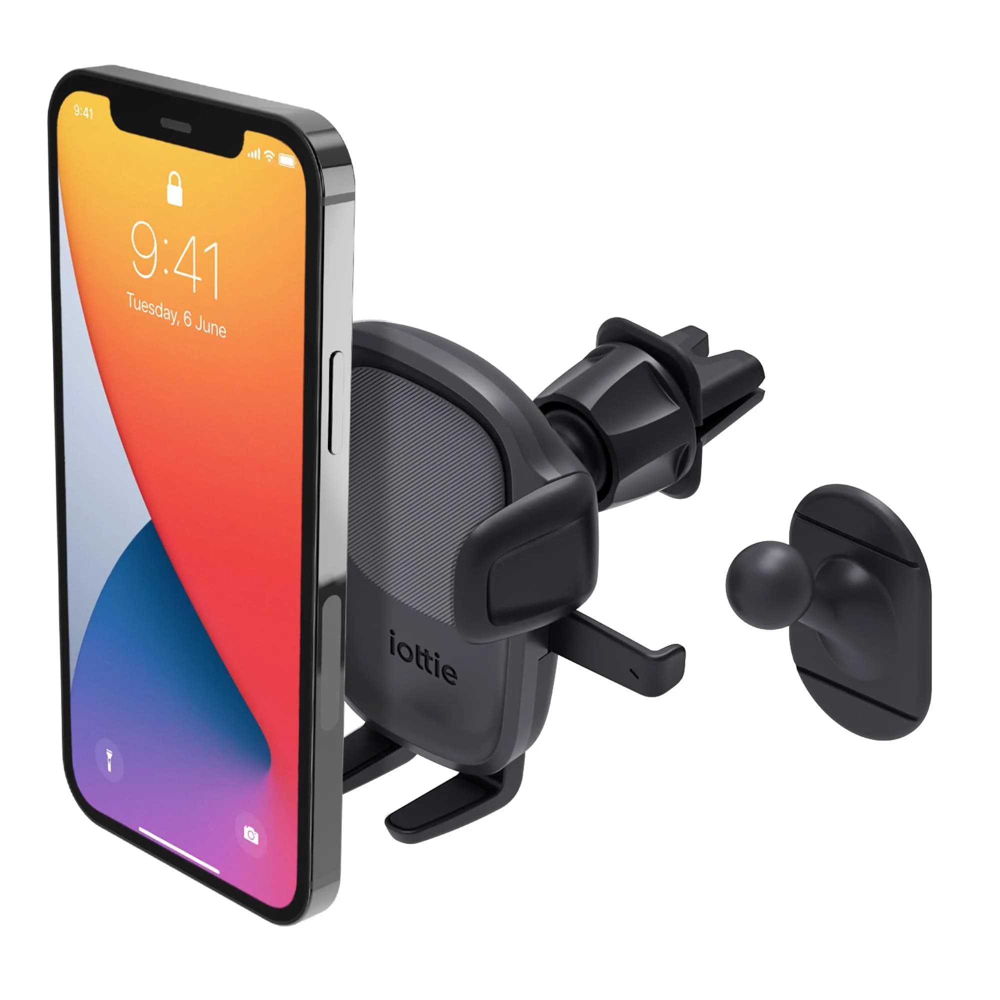 iOttie Easy One Touch 5 Air Vent & Flush Mount Combo - Universal Car Phone Holder for Smartphones, 10.2 cm (4 in) Width Capacity