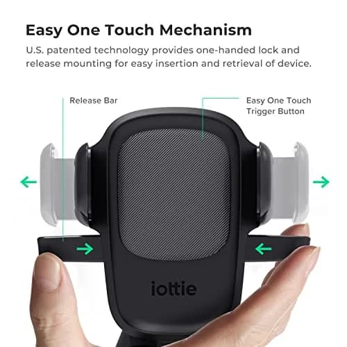 iOttie Easy One Touch 5 Air Vent & Flush Mount Combo - Universal Car Phone Holder for Smartphones, 10.2 cm (4 in) Width Capacity thumbnail 2