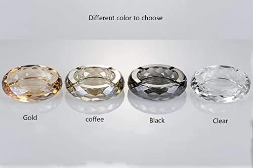 HOSTEESSCHOICE Crystal Glass Ashtray | Round Crystal Decor for Home & Office thumbnail 3