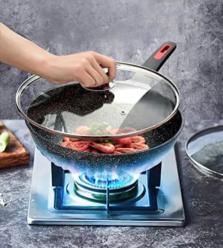 ELKKNOVE Glass Lid for Frying Pan, 26cm | Tempered Vented Clear Cover with Silicone Ring thumbnail 7