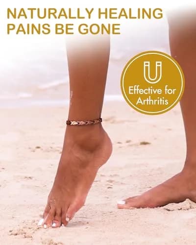 Feraco 99.99% Pure Copper Magnetic Anklets for Women X Shape 25cm (9.84 inch) | Hypoallergenic & Lead-Free thumbnail 6