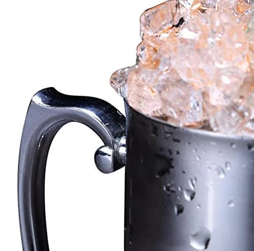 N2 20oz Double Wall Stainless Steel Beer Mug Shaker Handle Silver | Classic 18/8 Steel Drinkware (20oz, 580ml) thumbnail 7