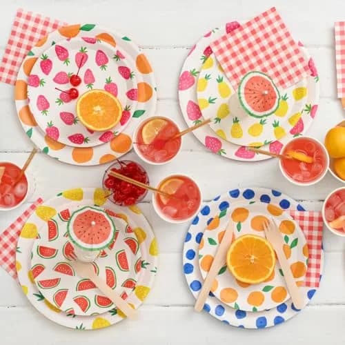Coterie Fruit Large Paper Plates 9.25" | Summer Party, Kids Birthday, Baby Shower thumbnail 2