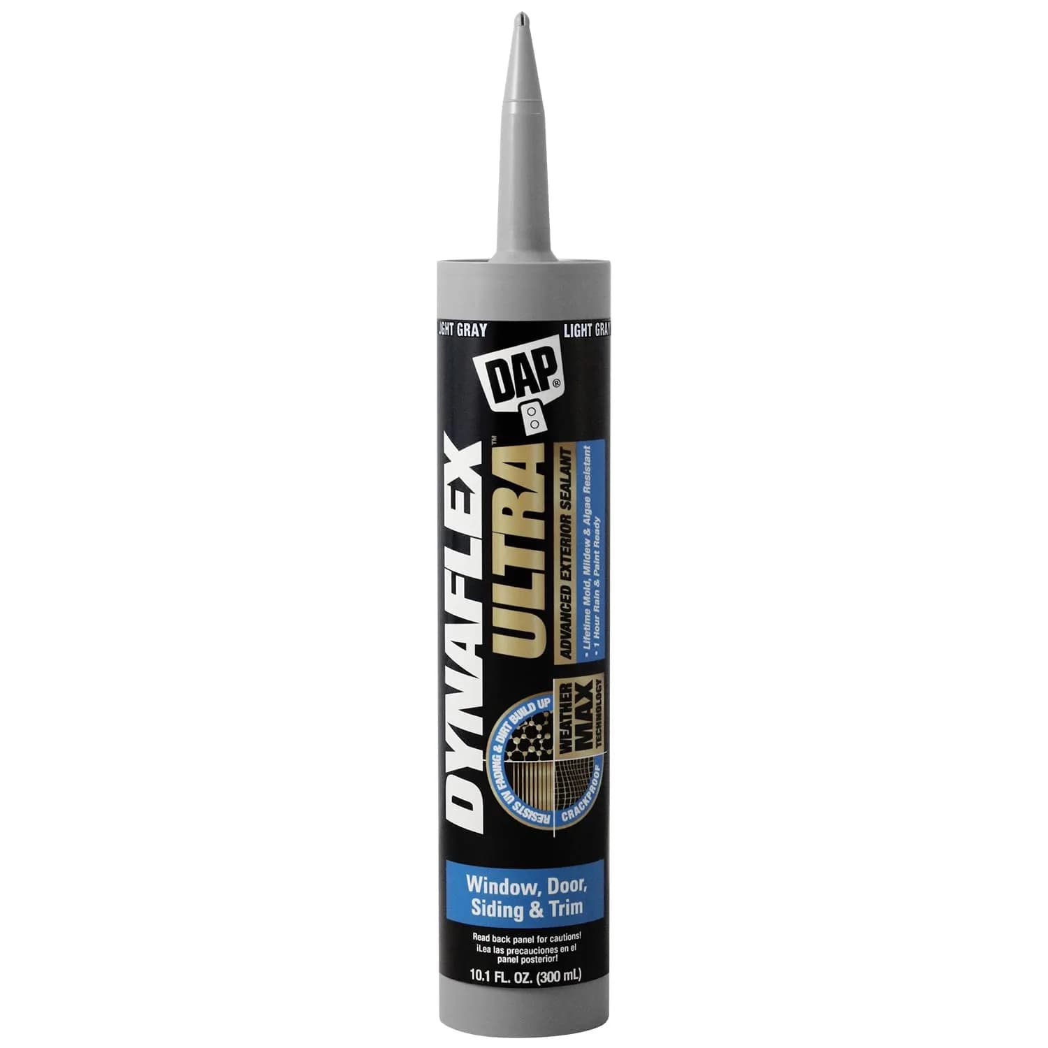 DAP Dynaflex Ultra Advanced Exterior Sealant Light Gray 10.1 Oz | Weather Max Technology - main product image