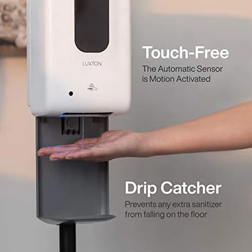 Luxton Home Automatic Hand Sanitizer Dispenser with Stand 1200ml | Touchless, Portable & Hygienic thumbnail 3