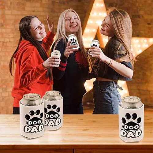 Style In Print Dog Dad Drink Cooler Can Sleeve | Insulated Scuba Foam, Adjustable, Fun Design (One Size) thumbnail 3